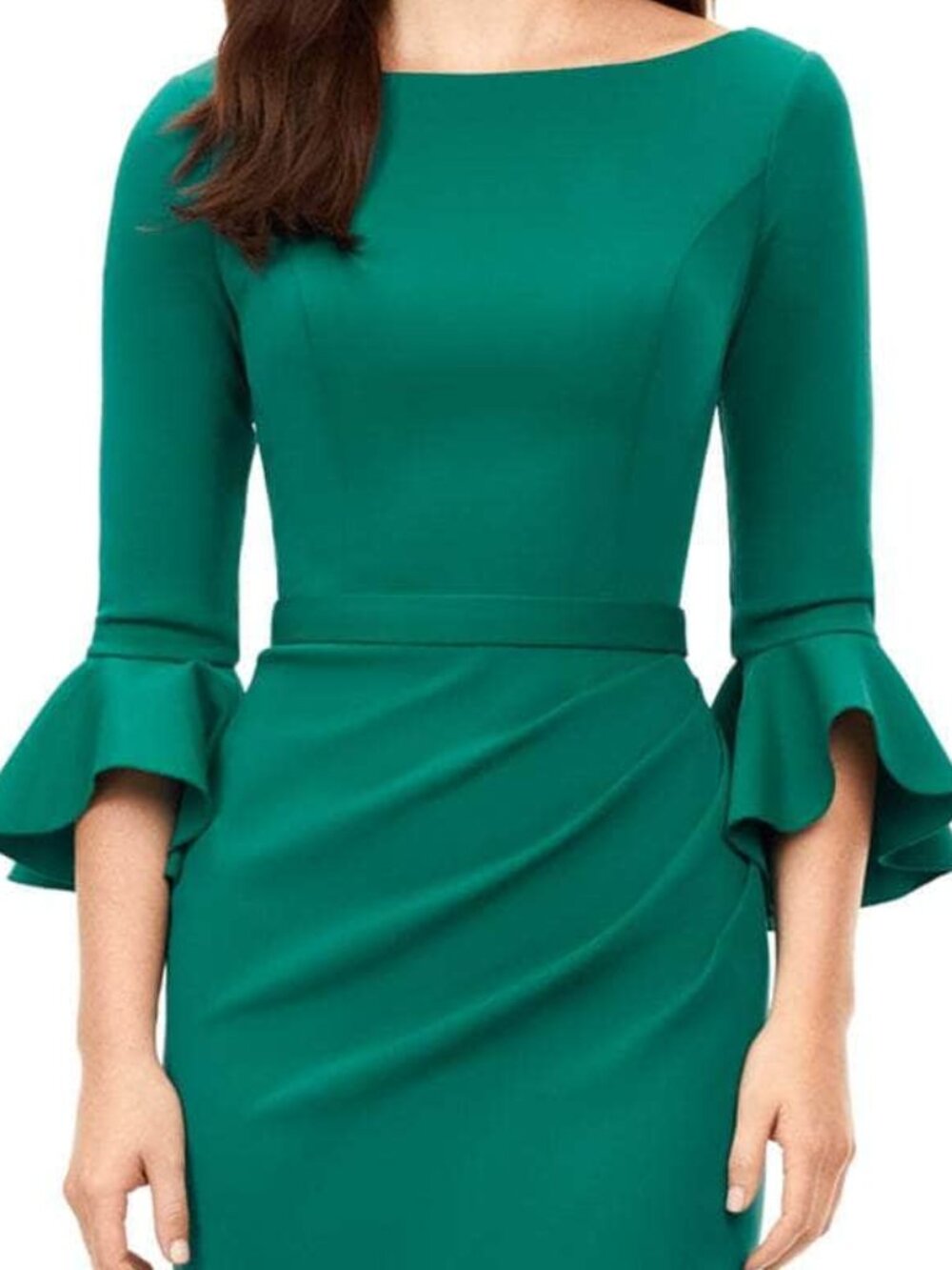 NWT Ashley Lauren 11325 Bateau Mother of the Bride Dresses Dark Emerald size 12 - Picture 2 of 6